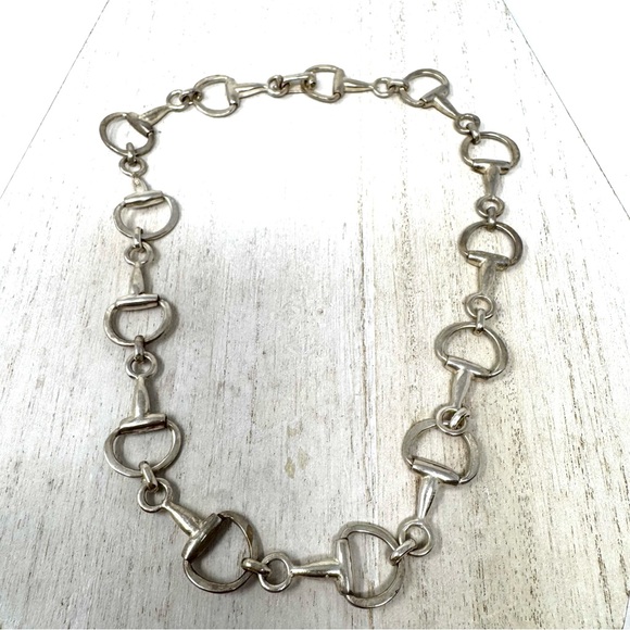 Sterling silver, vintage horsebit necklace - Picture 7 of 10